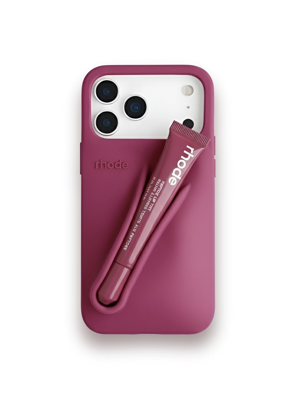 rhode Silicone Lip Gloss Holder for iPhone 17 Pro Max, Stick-On